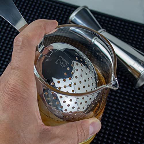 The Art of Craft Julep Strainer: Stainless Steel Cocktail Strainer for Home or Commercial Bar - My Kitchen Products