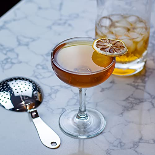 The Art of Craft Julep Strainer: Stainless Steel Cocktail Strainer for Home or Commercial Bar - My Kitchen Products