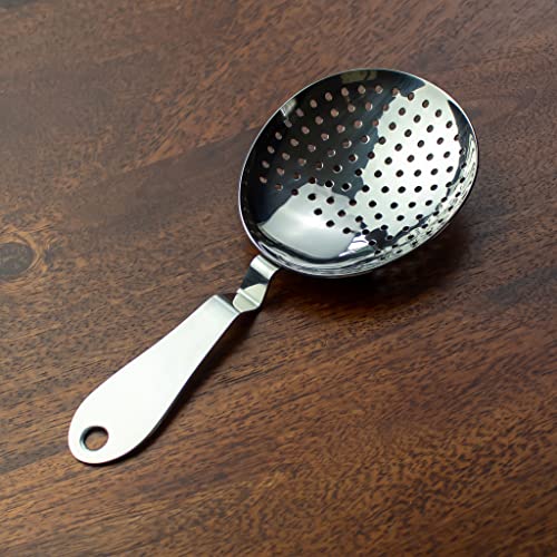 The Art of Craft Julep Strainer: Stainless Steel Cocktail Strainer for Home or Commercial Bar - My Kitchen Products