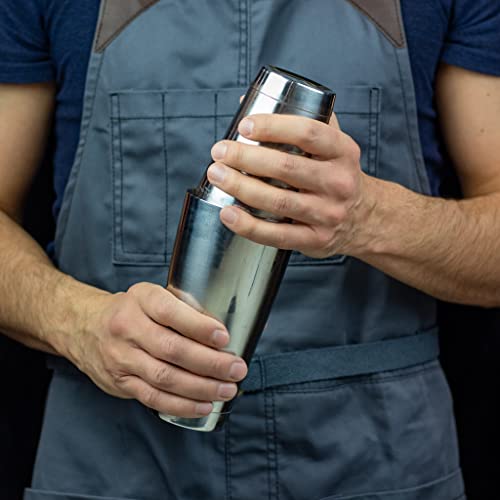 The Art of Craft Professional Cocktail Shaker Set Bartending Kit: Weighted Boston Shaker Tins, Hawthorne Strainer and Japanese Jigger - My Kitchen Products