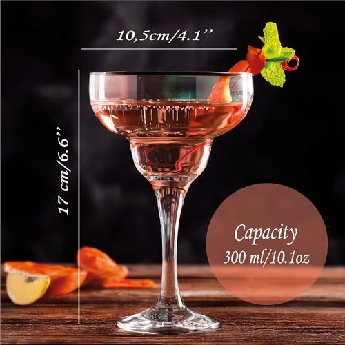 the mask el turko Margarita Glasses, Cocktail Glasses, Martini Coupe Glasses, Crystal Espresso Martini Glasses, Long stem Glassware (300ml/10.1oz) (2 Pcs) - My Kitchen Products