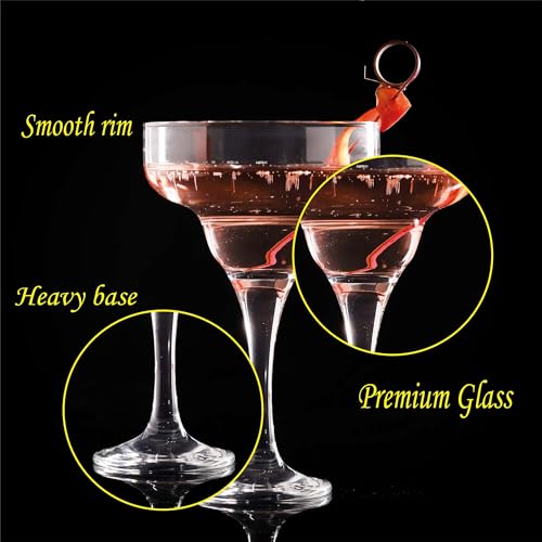the mask el turko Margarita Glasses, Cocktail Glasses, Martini Coupe Glasses, Crystal Espresso Martini Glasses, Long stem Glassware (300ml/10.1oz) (2 Pcs) - My Kitchen Products