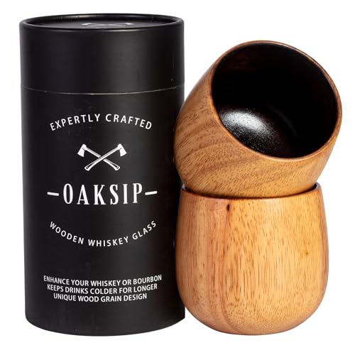The Original Charred Wooden Bourbon Drinking Glass Bourbon Gifts for Men, Whiskey Glasses For Dad, Great Whiskey Gifts