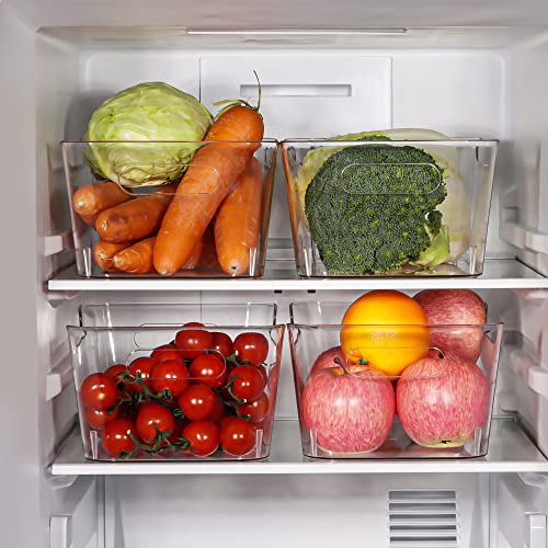 Tiawudi 12 Pack Plastic Storage Bins, Multi-Use Organizer Bins, Pantry Organizer, Clear Storage Containers for Home, Kitchen, Office, Cabinet, Shelf and Fridge Organization - My Kitchen Products
