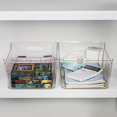 Tiawudi 2 Pack Plastic Storage Bins, Extra Large Pantry Organizer, 13.5" x 10" Clear Storage Containers and Organizer Bins, Multi-Use Bins for Home, Kitchen, Closet and Cabinet - My Kitchen Products