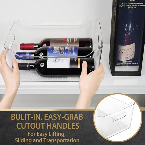 Tiawudi 2 Pack Plastic Storage Bins, Extra Large Pantry Organizer, 13.5" x 10" Clear Storage Containers and Organizer Bins, Multi-Use Bins for Home, Kitchen, Closet and Cabinet - My Kitchen Products