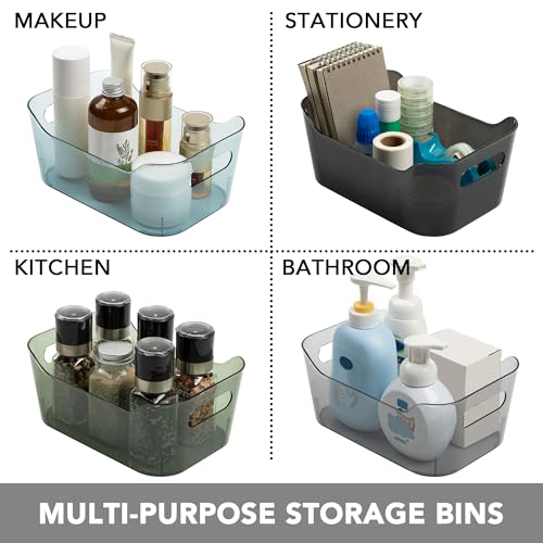 Tiawudi 8 Pack Plastic Storage Bins, Clear Pantry Organizers and Storage Containers, Multi-Use Organizer Bins for Kitchen, Bathroom, Office, Shelf, Fridge, Home Edit and Cabinet Organizers - My Kitchen Products
