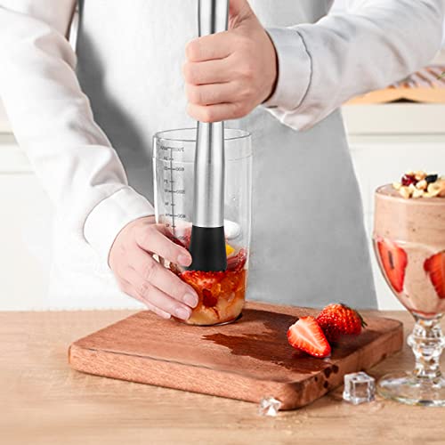 tifanso Muddler for Cocktails, 10" Muddler and Long Handle Bar Cocktail Mixing Spoon, Stainless Steel Stirrer, Bar Accessories Tools for Mojitos Fruit Drinks - My Kitchen Products