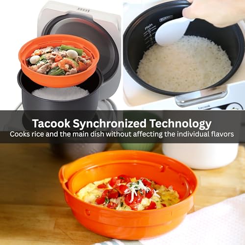 TIGER JBV-A10U 5.5-Cup (Uncooked) Micom Rice Cooker and Warmer with Tacook Food Steamer Cooking Tray Technology, White - My Kitchen Products