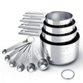 TILUCK Stainless Steel Measuring Cups & Spoons Set, Cups and Spoons,Kitchen Gadgets for Cooking & Baking (10) - My Kitchen Products