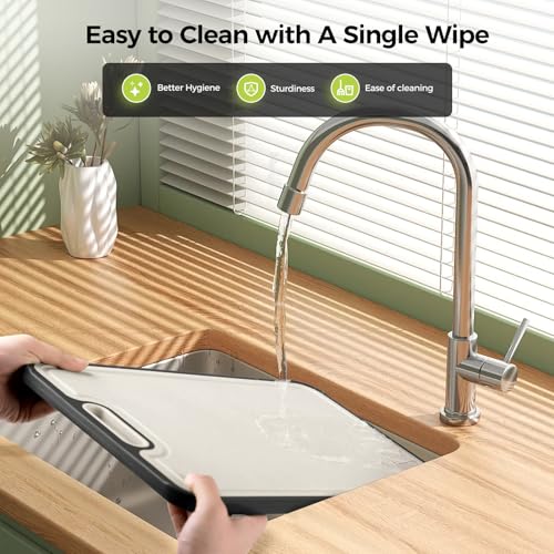 Titanium Cutting Board for Kitchen, Cutting Board Double Sided Food Grade, Pure Titanium/PP, Easy to Clean Large Size 15”×10.3” - My Kitchen Products