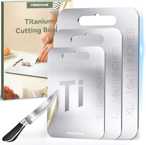 Titanium Cutting Board for Kitchen Set of 3, Cutting Board Double Sided Food Grade, 2026 Upgrade Chopping Boards with Handle for Meats, Fruits, Vegetables, Dishwasher Safe, Ideas Gifts for Mothers Day - My Kitchen Products