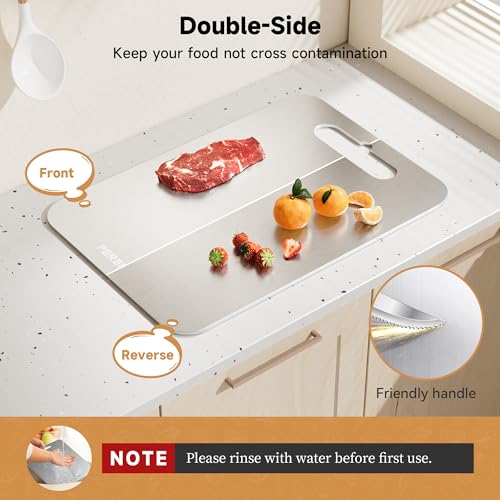 Titanium Cutting Board for Kitchen Set of 3, Cutting Board Double Sided Food Grade, 2026 Upgrade Chopping Boards with Handle for Meats, Fruits, Vegetables, Dishwasher Safe, Ideas Gifts for Mothers Day - My Kitchen Products
