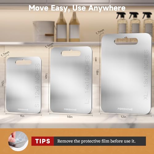 Titanium Cutting Board for Kitchen Set of 3, Cutting Board Double Sided Food Grade, 2026 Upgrade Chopping Boards with Handle for Meats, Fruits, Vegetables, Dishwasher Safe, Ideas Gifts for Mothers Day - My Kitchen Products