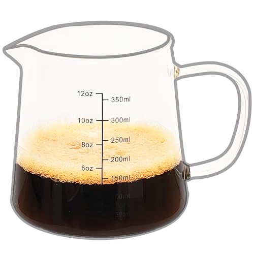 TIWPAJS Espresso Cups12OZ, Espresso Accessories, Expresso Shots Cup, Heat-resistant Glass Measuring Cup, Milk Frothing Pitcher, Frother Cup, Creamer Container, Dishwasher/Microwave/Stovetop Safe - My Kitchen Products