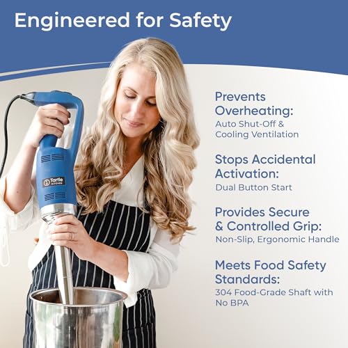 TK Commercial Immersion Blender, 500 Watt/.5 HP Variable Speed Motor, 16,000 RPM Heavy Duty with Performance Assurance - 16" - My Kitchen Products