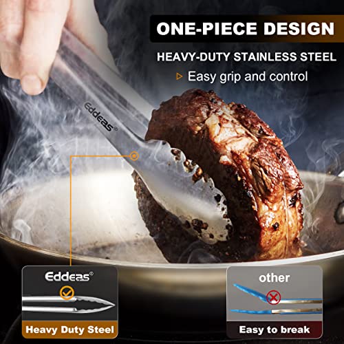 Tongs For Cooking - Heat Resistant 600 Degrees Stainless Steel Kitchen Tong,Heavy Duty Metal Locking Tongs - Perfect for Food,Salad and BBQ set of 3 (7",9" and 12") Dishwasher - My Kitchen Products