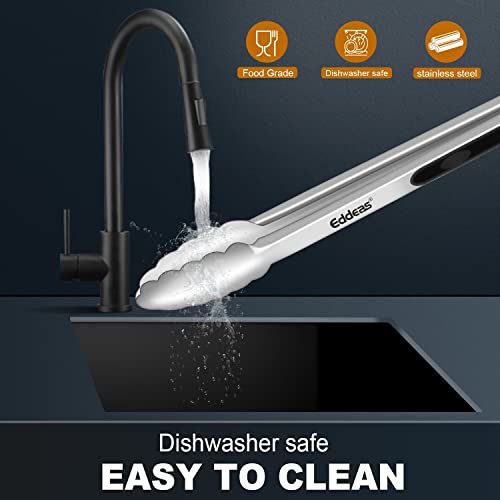Tongs For Cooking - Heat Resistant 600 Degrees Stainless Steel Kitchen Tong,Heavy Duty Metal Locking Tongs - Perfect for Food,Salad and BBQ set of 3 (7",9" and 12") Dishwasher - My Kitchen Products