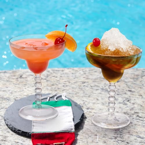 TOPZEA Acrylic Margarita Glasses Set of 4, 13.5 oz Shatter-proof Plastic Daiquiri Cocktail Cup, Unbreakable Martini Champagne Coupe Glasses Drinkware for Poolside, Bar, Party, BPA-free, Reusable - My Kitchen Products