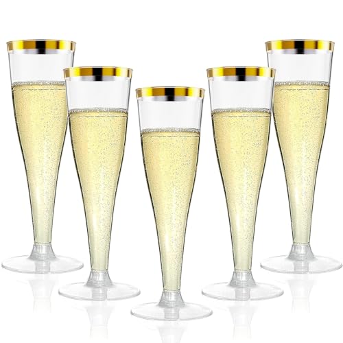 Torchero 20 Pack Champagne Flutes Plastic Wine Glasses