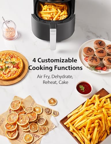 Toshiba 5.5QT Air Fryer with Heat-Q Technology, Quick and Easy Meals, 8 Preset Menus and Menu-IQ Function, 1-Degree Fahrenheit Precision, 90% Less Oil, Double-Sided Handles - My Kitchen Products
