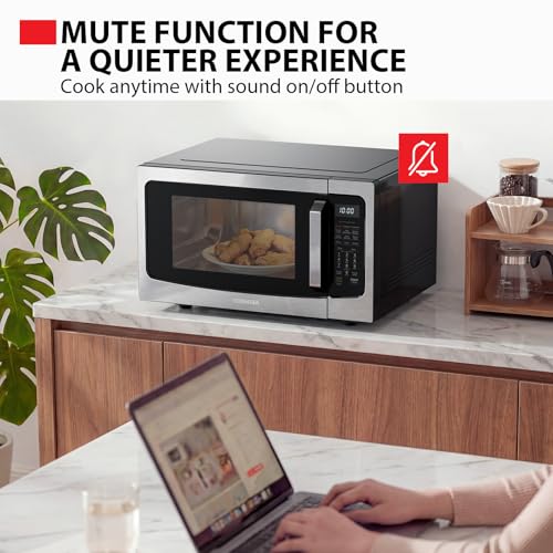 Toshiba Air Fryer Combo 4-in-1 Countertop Microwave Oven, Smart Sensor, Convection, Mute Function, Position Memory 13.6" Turntable, 1.5 Cu Ft, 1000W, Silver, ML-EC42P(SS) - My Kitchen Products