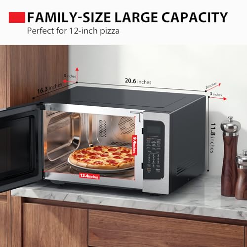 Toshiba Air Fryer Combo 4-in-1 Countertop Microwave Oven, Smart Sensor, Convection, Mute Function, Position Memory 13.6" Turntable, 1.5 Cu Ft, 1000W, Silver, ML-EC42P(SS) - My Kitchen Products