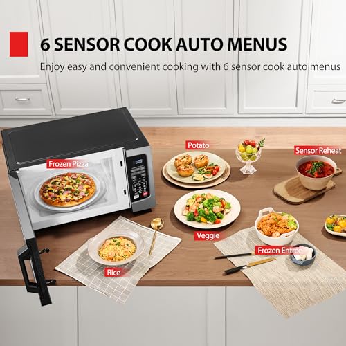 TOSHIBA EM131A5C-SS Countertop Microwave Ovens 1.2 Cu Ft with 12.4" Removable Turntable Smart Humidity Sensor, 12 Auto Menus Mute Function ECO Mode Easy Clean Interior, 1000W, Silver - My Kitchen Products