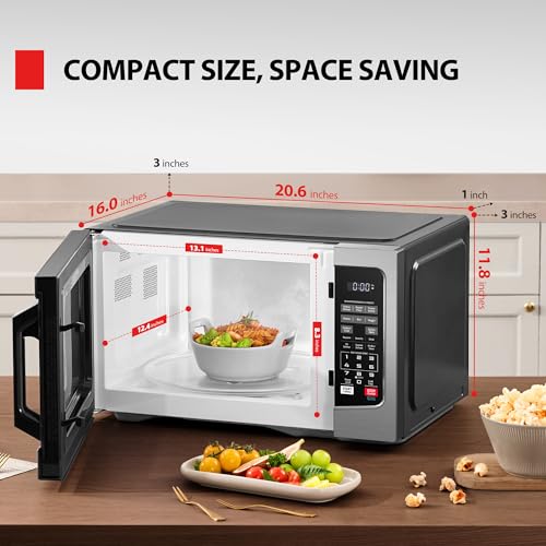 TOSHIBA EM131A5C-SS Countertop Microwave Ovens 1.2 Cu Ft with 12.4" Removable Turntable Smart Humidity Sensor, 12 Auto Menus Mute Function ECO Mode Easy Clean Interior, 1000W, Silver - My Kitchen Products