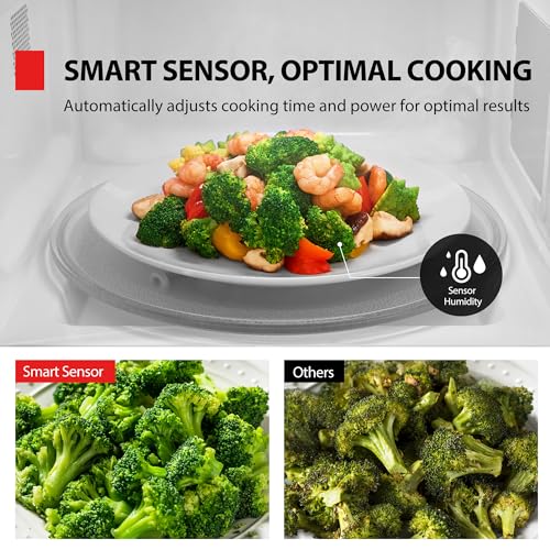 TOSHIBA EM131A5C-SS Countertop Microwave Ovens 1.2 Cu Ft with 12.4" Removable Turntable Smart Humidity Sensor, 12 Auto Menus Mute Function ECO Mode Easy Clean Interior, 1000W, Silver - My Kitchen Products