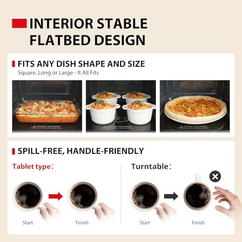 TOSHIBA Flatbed/No Turntable Design Microwave Oven with Inverter Technology, Smart Sensor, Mute Function, 1200W, 1.3 Cu.Ft., Black Stainless Steel, ML-EM13PAITF(BS) - My Kitchen Products
