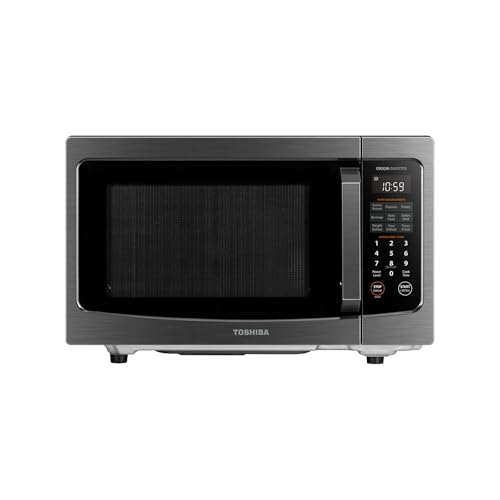 TOSHIBA Flatbed/No Turntable Design Microwave Oven with Inverter Technology, Smart Sensor, Mute Function, 1200W, 1.3 Cu.Ft., Black Stainless Steel, ML-EM13PAITF(BS) - My Kitchen Products