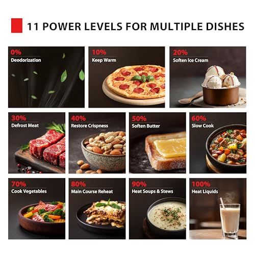 TOSHIBA ML-EM09PA(BS) Small Microwave Oven with 6 Auto Menus, Mute Function, LED Lighting Countertop Microwave Perfect for Kitchen, 0.9 Cu Ft, 10.6 Inch Removable Turntable, 900W Black Stainless Steel - My Kitchen Products