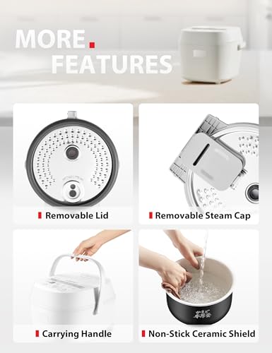 TOSHIBA OriginTaste Rice Cooker 5.5-Cup Uncooked, Fuzzy Logic, 15-in-1 Functions, Digital Display, Delay Timer, Keep Warm, Nonstick Inner Pot, White - My Kitchen Products