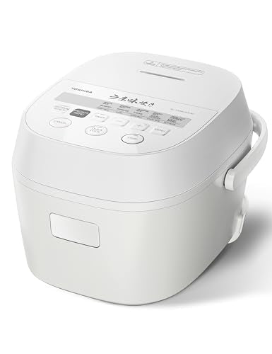 TOSHIBA OriginTaste Rice Cooker 5.5-Cup Uncooked, Fuzzy Logic, 15-in-1 Functions, Digital Display, Delay Timer, Keep Warm, Nonstick Inner Pot, White - My Kitchen Products