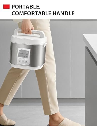 TOSHIBA Rice Cooker Heritage Bento Box, Digital Control, 5.5-Cup Uncooked Rice Capacity, 9 Functions with 3D Heating and 24-Hour Auto Keep Warm - My Kitchen Products