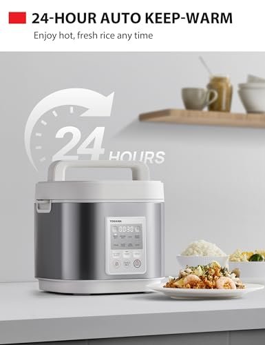 TOSHIBA Rice Cooker Heritage Bento Box, Digital Control, 5.5-Cup Uncooked Rice Capacity, 9 Functions with 3D Heating and 24-Hour Auto Keep Warm - My Kitchen Products
