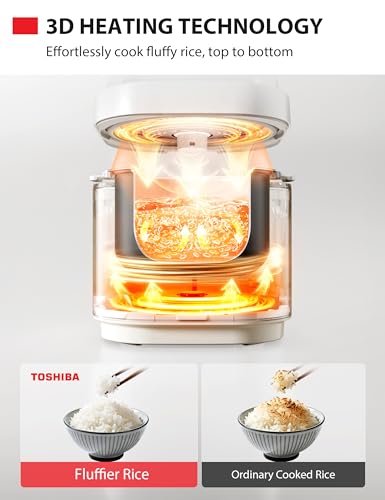 TOSHIBA Rice Cooker Heritage Bento Box, Digital Control, 5.5-Cup Uncooked Rice Capacity, 9 Functions with 3D Heating and 24-Hour Auto Keep Warm - My Kitchen Products