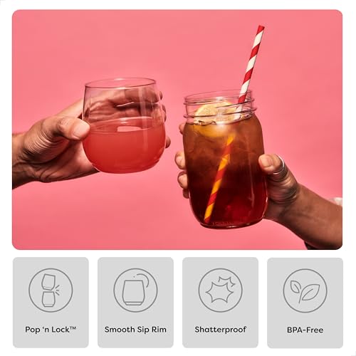 TOSSWARE POP 14oz Vino SET OF 12, Recyclable, Unbreakable & Crystal Clear Plastic Wine Glasses, 12 Count (Pack of 1) - My Kitchen Products