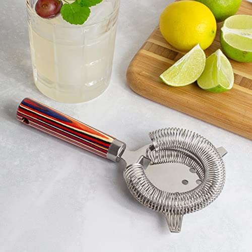 Totally Bamboo Baltique Marrakesh Collection Hawthorne Cocktail Strainer, Stainless Steel Bar Strainer - My Kitchen Products