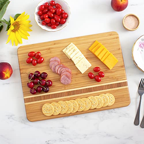 Totally Bamboo Martinique Bamboo Serving and Cutting Board, 15" x 11" - My Kitchen Products