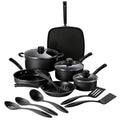Tramontina Primaware 15-Piece Non Stick Cookware Set with Lids and Utensils, Aluminum Nonstick Pots and Pans Kitchen Set (Storm) - My Kitchen Products