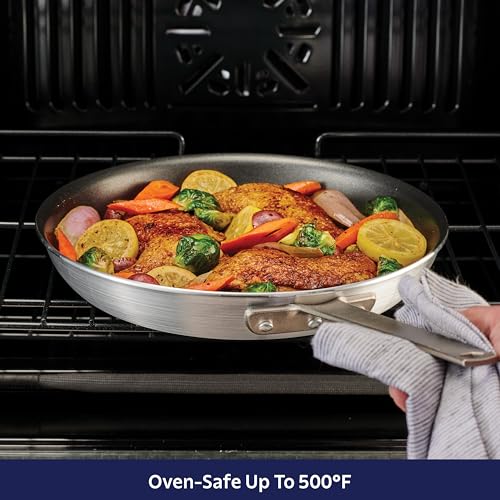 Tramontina Professional 12-Inch Non Stick Large Frying Pan, Heavy-Gauge Aluminum Skillet with Reinforced Nonstick Coating, Red Handle, Dishwasher and Oven Safe - My Kitchen Products