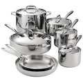 Tramontina Signature Tri-Ply Clad Stainless Steel 12-Piece Cookware Set with Lids, Pots and Pans Kitchen Set, Induction-Ready, Dishwasher-Safe, NSF-Certified, Made in Brazil - My Kitchen Products