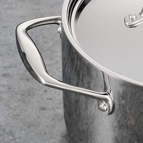 Tramontina Signature Tri-Ply Clad Stainless Steel 12-Piece Cookware Set with Lids, Pots and Pans Kitchen Set, Induction-Ready, Dishwasher-Safe, NSF-Certified, Made in Brazil - My Kitchen Products