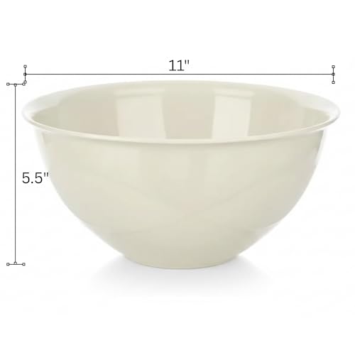 Tribello Large Mixing bowls 5-Quart 169oz - Plastic Salad/Mixing/Serving Bowl - 4 pack (Colors May Very) - My Kitchen Products