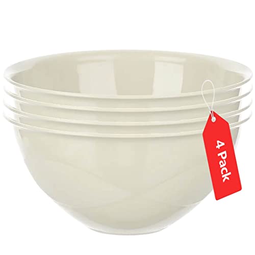 Tribello Large Mixing bowls 5-Quart 169oz - Plastic Salad/Mixing/Serving Bowl - 4 pack (Colors May Very) - My Kitchen Products