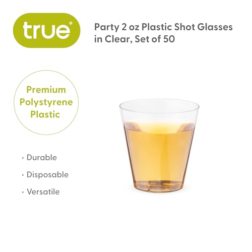 True 2oz. Clear Party Shot Glasses, Disposable Shot Glasses, Football Cups, Football Game, Sports & Outdoors, Football Accessories, Set of 50 - My Kitchen Products