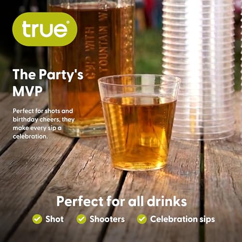 True 2oz. Clear Party Shot Glasses, Disposable Shot Glasses, Football Cups, Football Game, Sports & Outdoors, Football Accessories, Set of 50 - My Kitchen Products