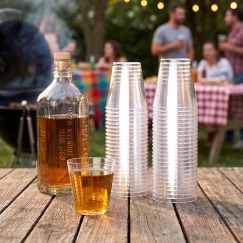 True 2oz. Clear Party Shot Glasses, Disposable Shot Glasses, Football Cups, Football Game, Sports & Outdoors, Football Accessories, Set of 50 - My Kitchen Products